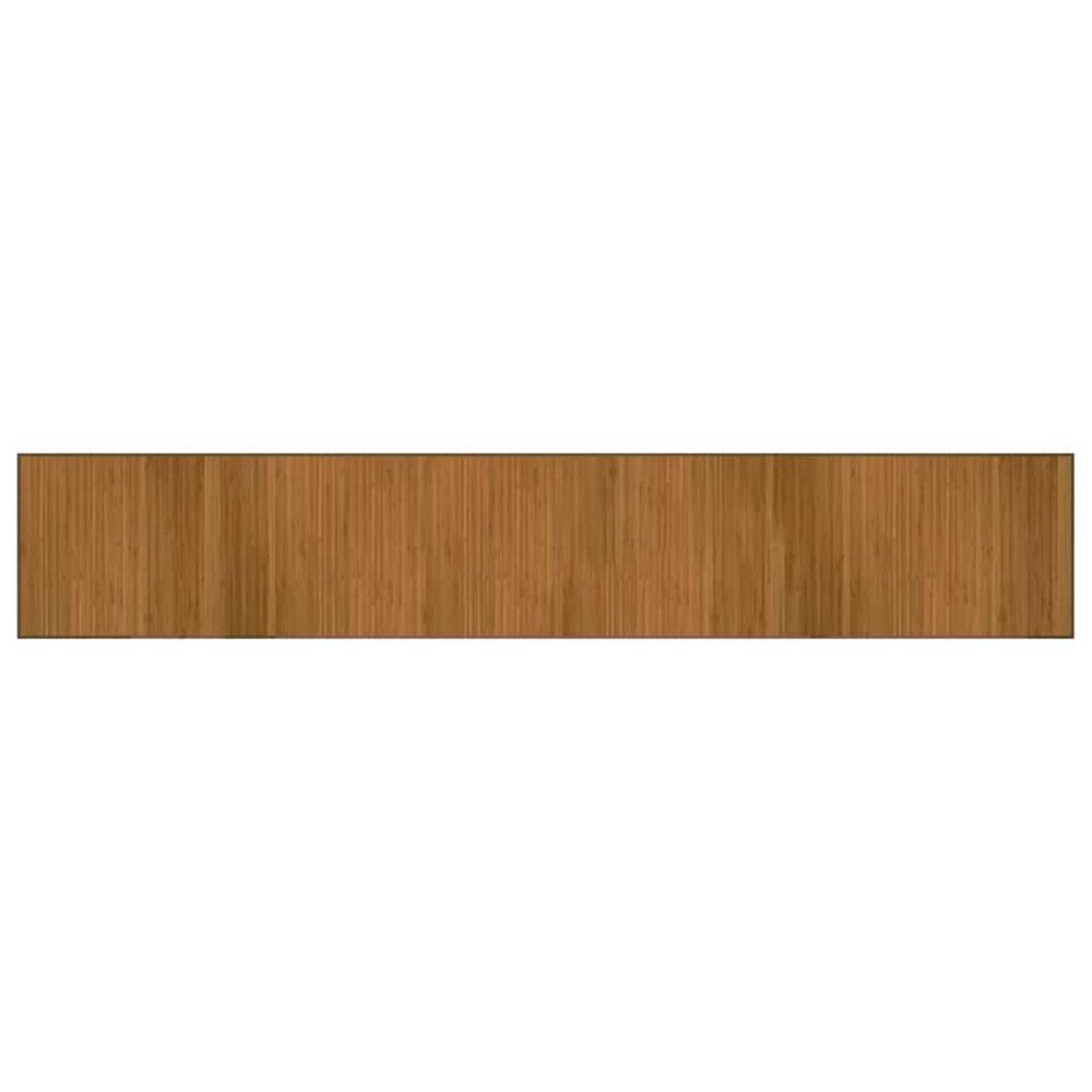 Tapis rectangulaire marron 70x400 cm bambou