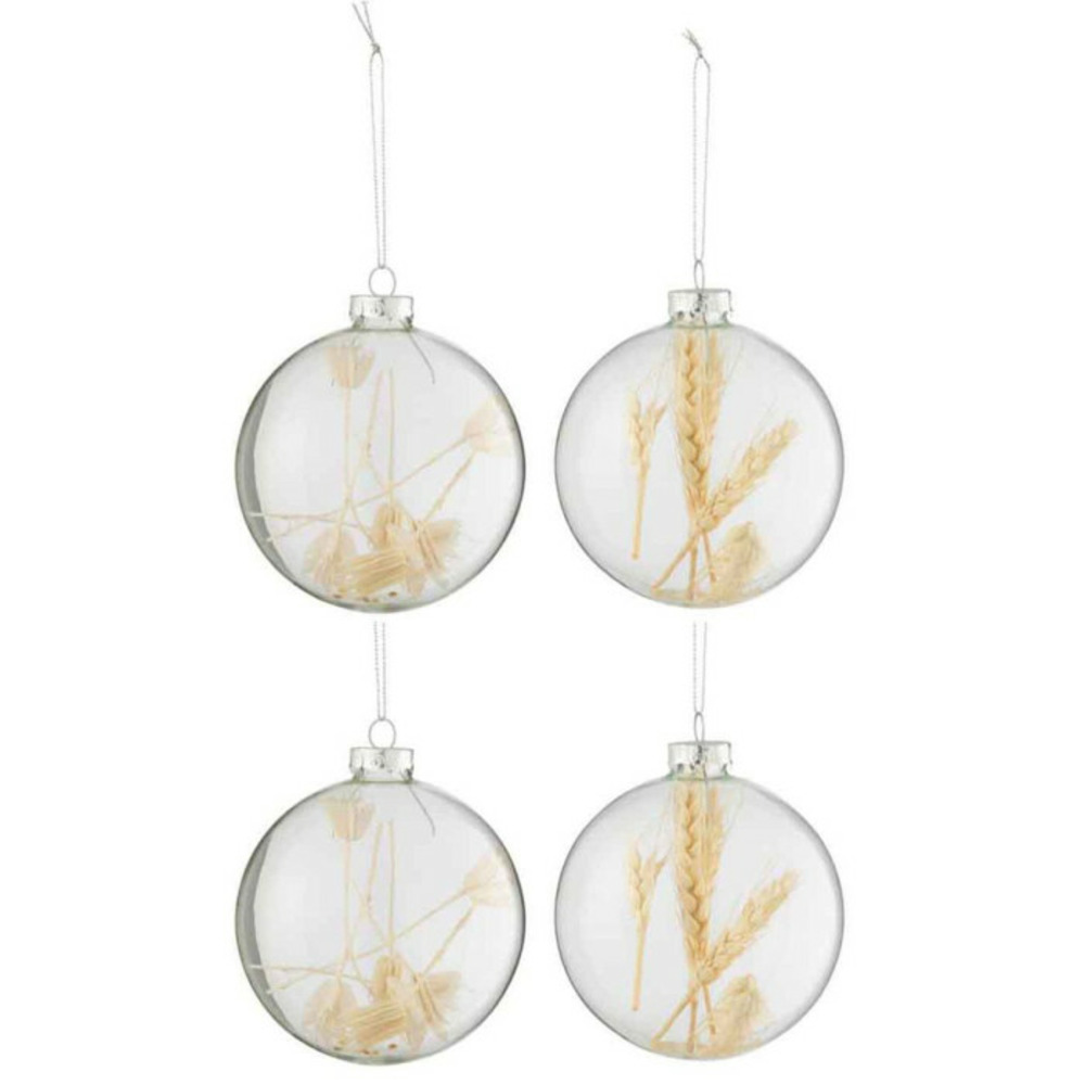 Lot de 4 boules de noël 