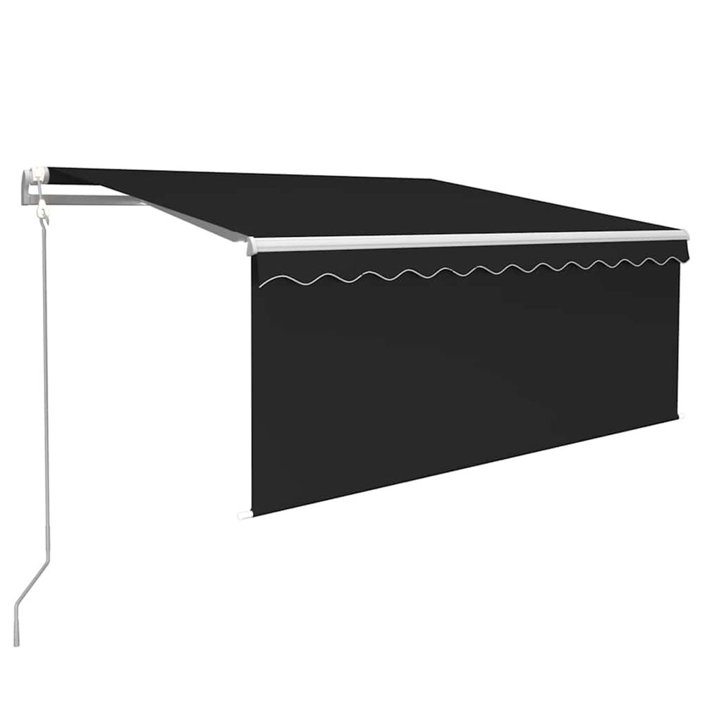 Auvent rétractable automatique avec store 3,5x2,5 m anthracite