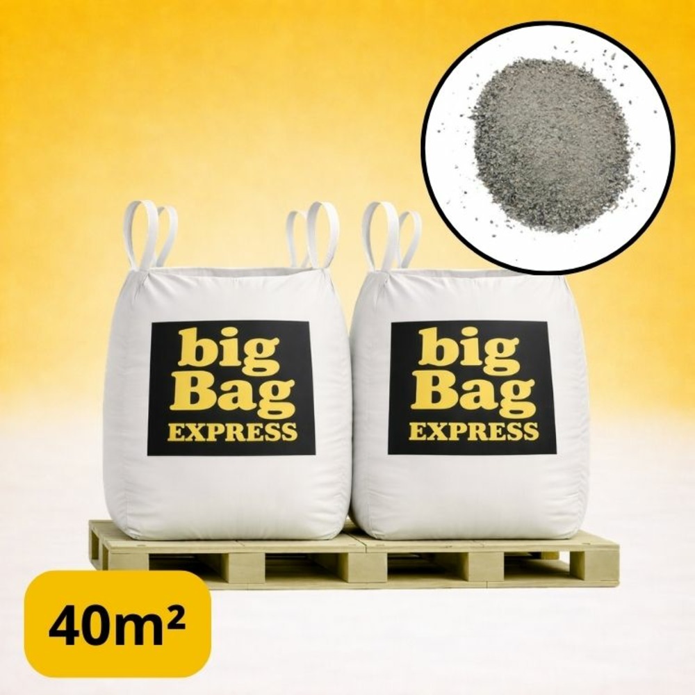 Pack 2 x big bag de +/- 1,5t ≃ 40m² sable stabilisé gris pour terrain de pétanque ø 0/6 mm - livraison premium