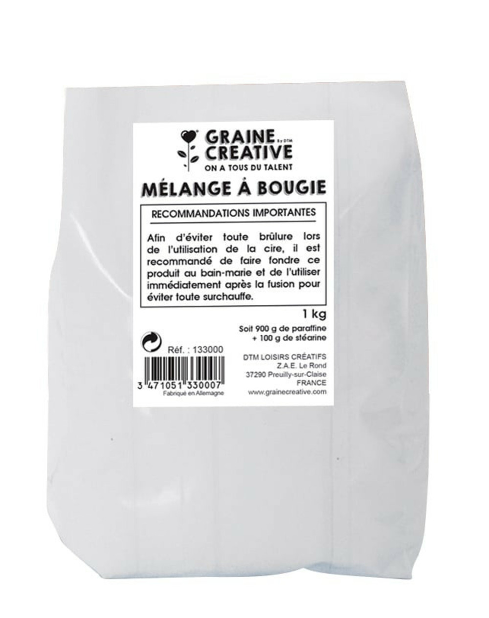 Cire pour fabrication de bougie 1 kg