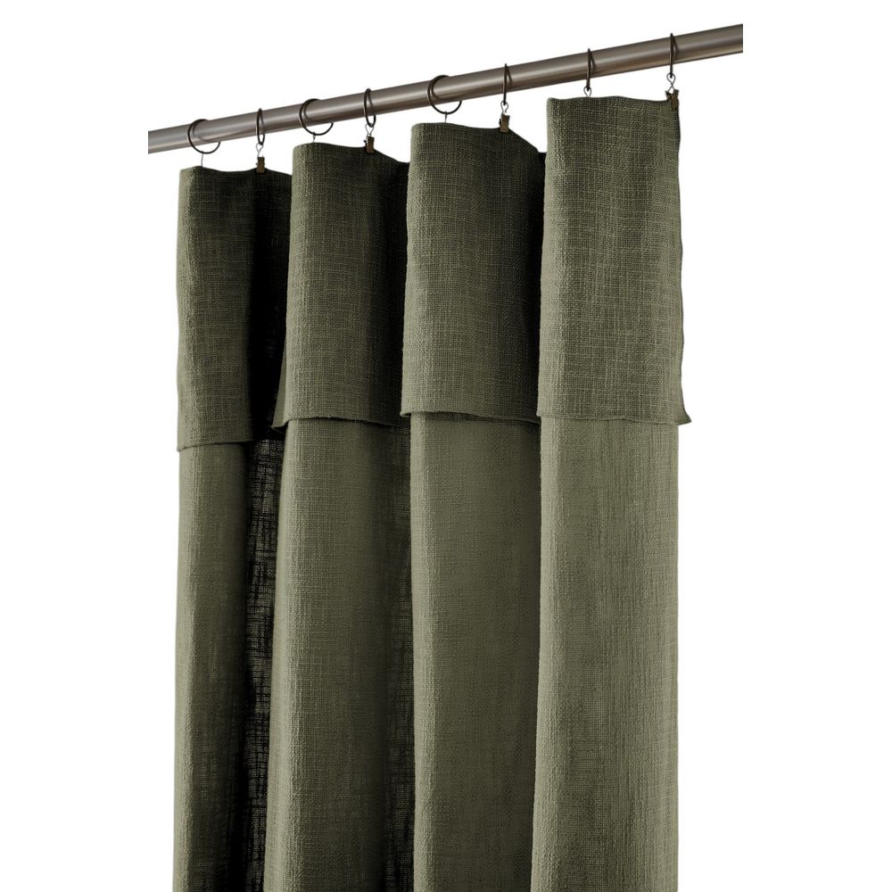 Rideau ajustable + 8 anneaux pince sixtine