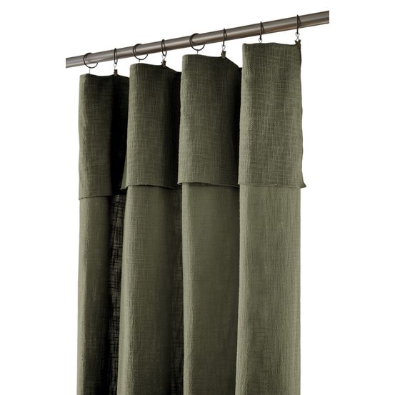 Rideau ajustable + 8 anneaux pince sixtine