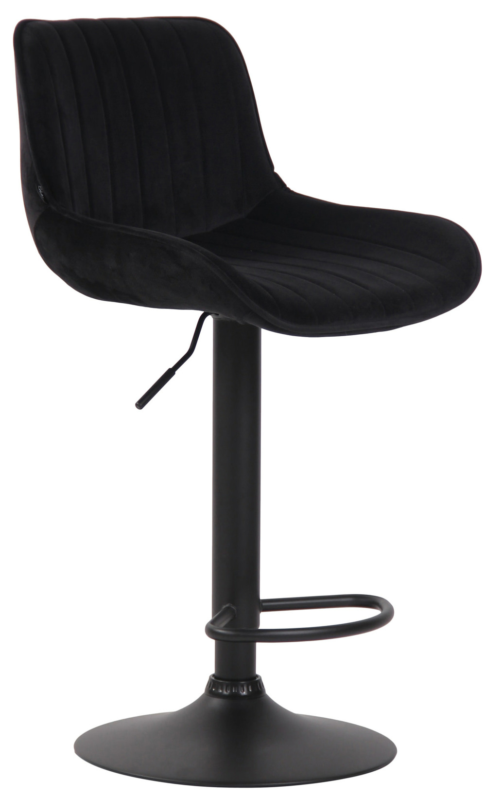 Tabouret de bar lentini velours noir