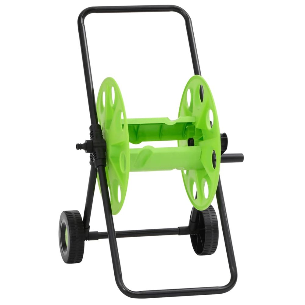 Chariot enrouleur vert pour tuyau de 60 m 1/2