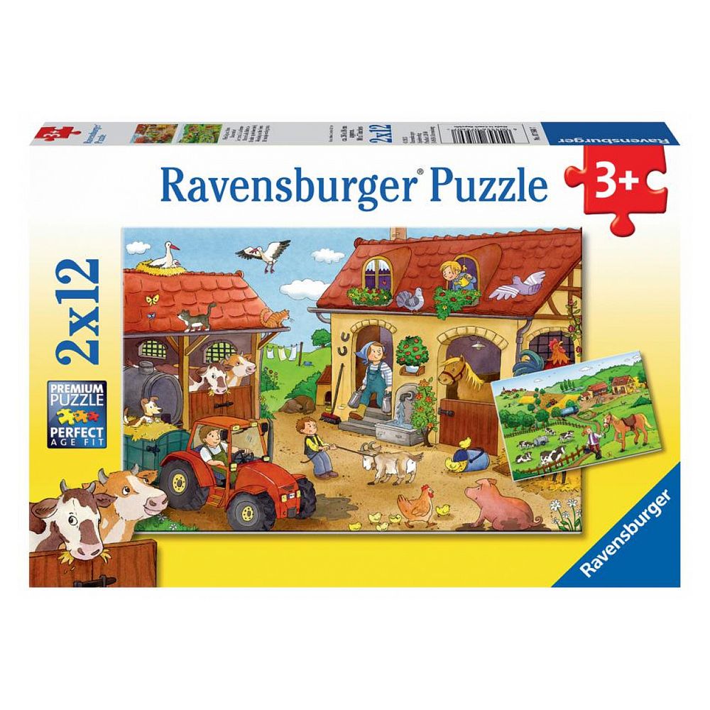 Puzzles 2x12 p le travail à la ferme