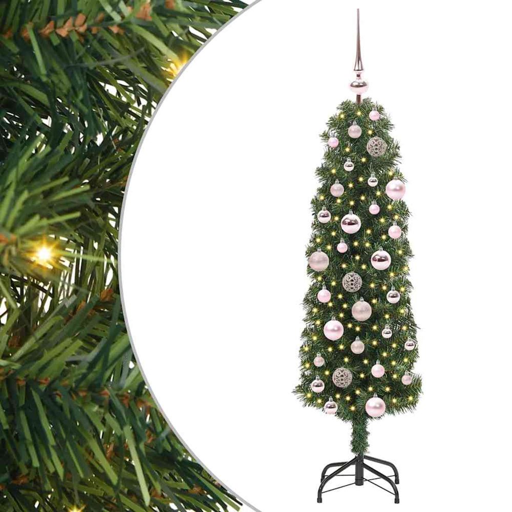 Sapin de noël artificiel vert 120 cm pvc et acier et plastique