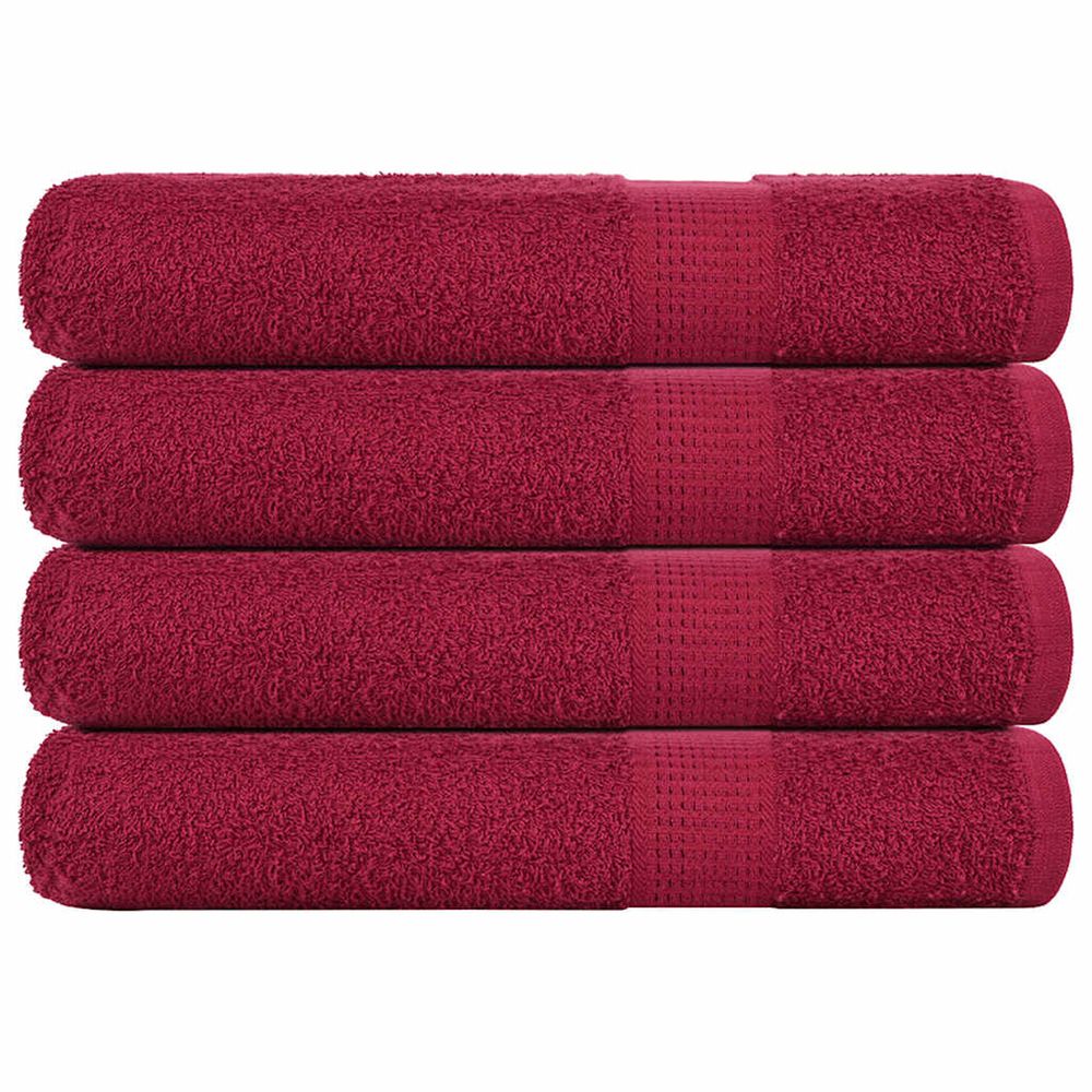 Serviettes de sauna frogn 4 pcs bordeaux 80x200cm 360 g/m²