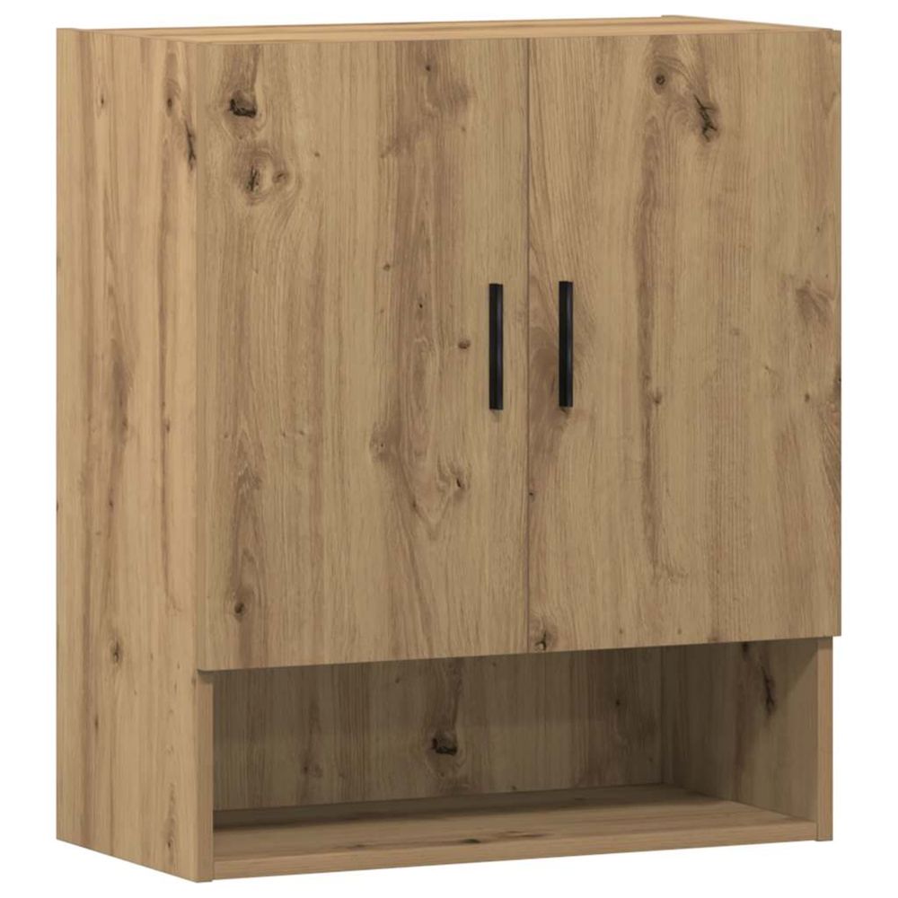 Armoire murale chêne artisanal 60x31x70 cm bois d'ingénierie