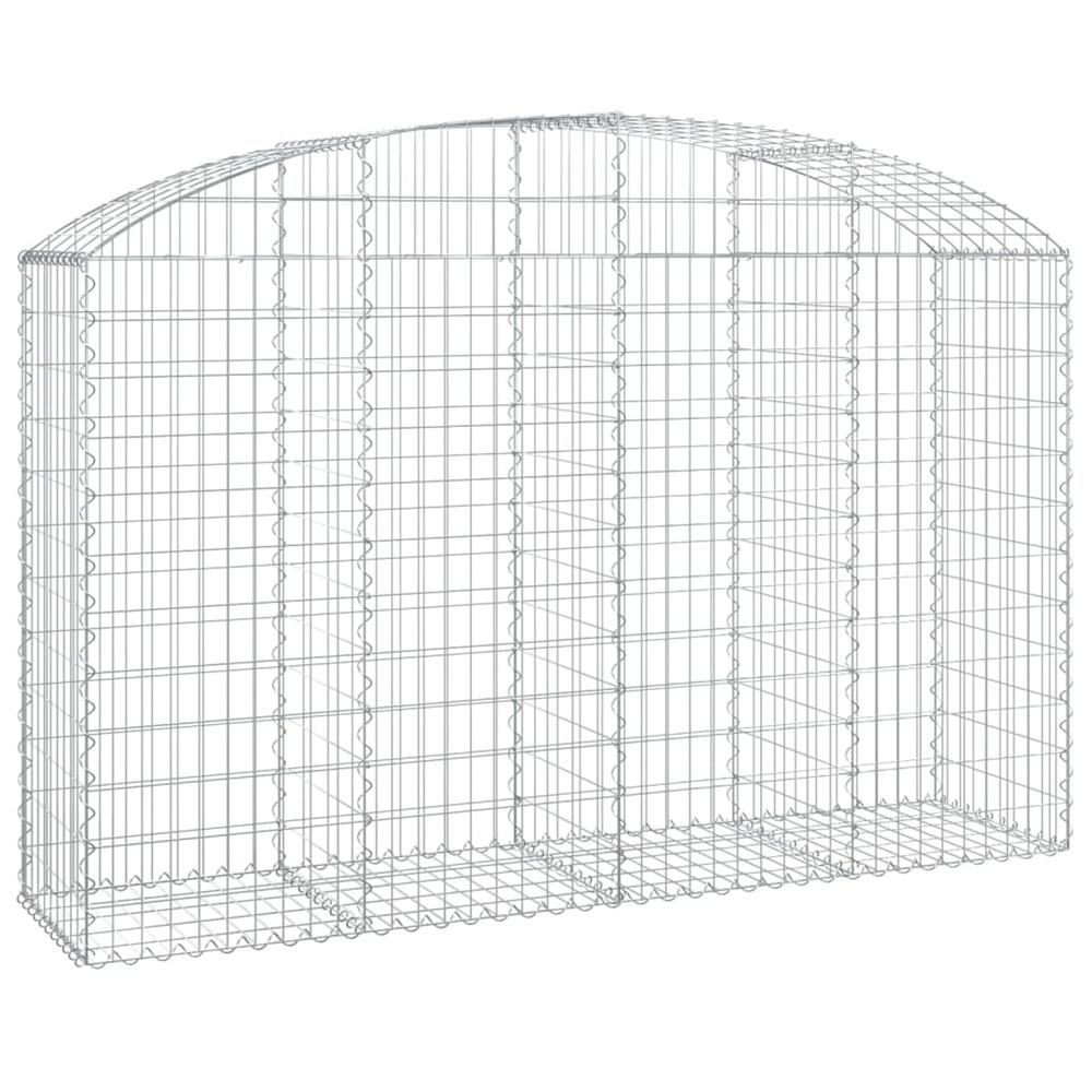 Panier de gabions arqué 200x50x120/140 cm fer galvanisé