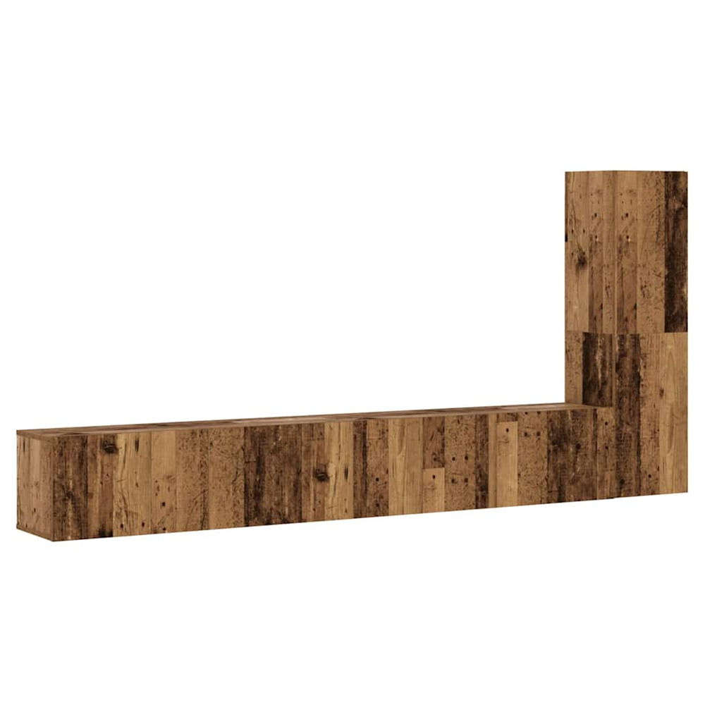 Meubles tv muraux 3 pcs vieux bois bois d'ingénierie