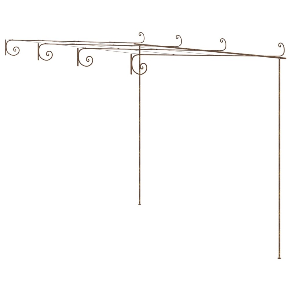 Pergola de jardin marron antique 4x3x2,5 m fer