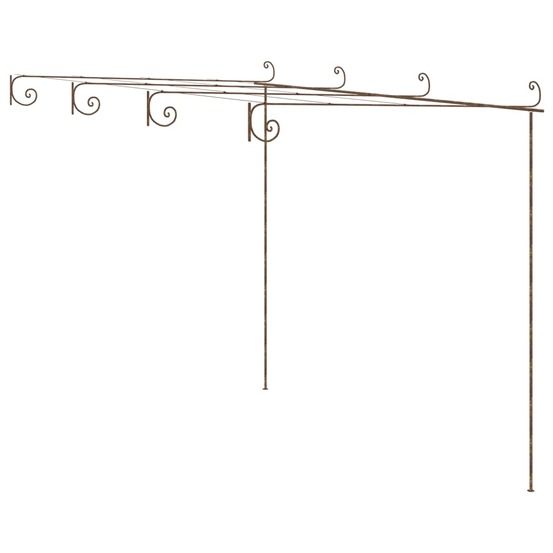 Pergola de jardin marron antique 4x3x2,5 m fer