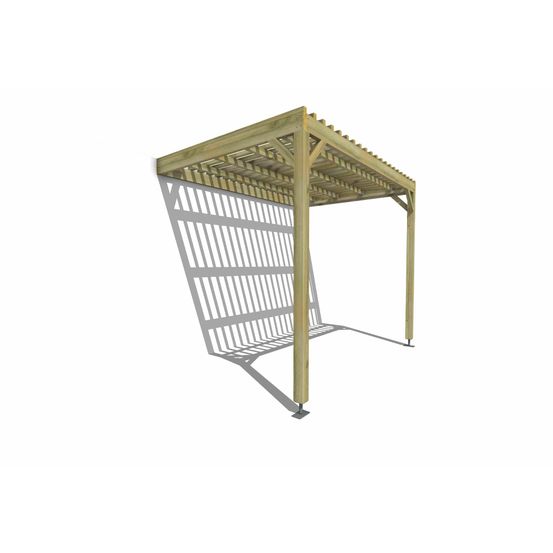 Pergola bois • 3m x 2m • adossée • sens largeur • lattage bois • livraison comprise