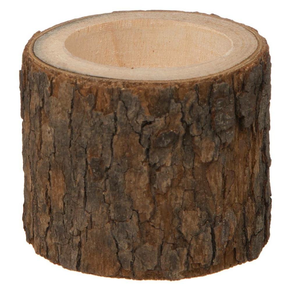 Photophore rondin 5x5cm bois