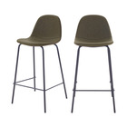 Henrik - chaise pour îlot central 65 cm en cuir synthétique (x2)