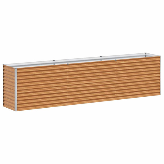 Jardinière d'extérieur surélevée 290 x 50 x 68 cm acier galvanisé