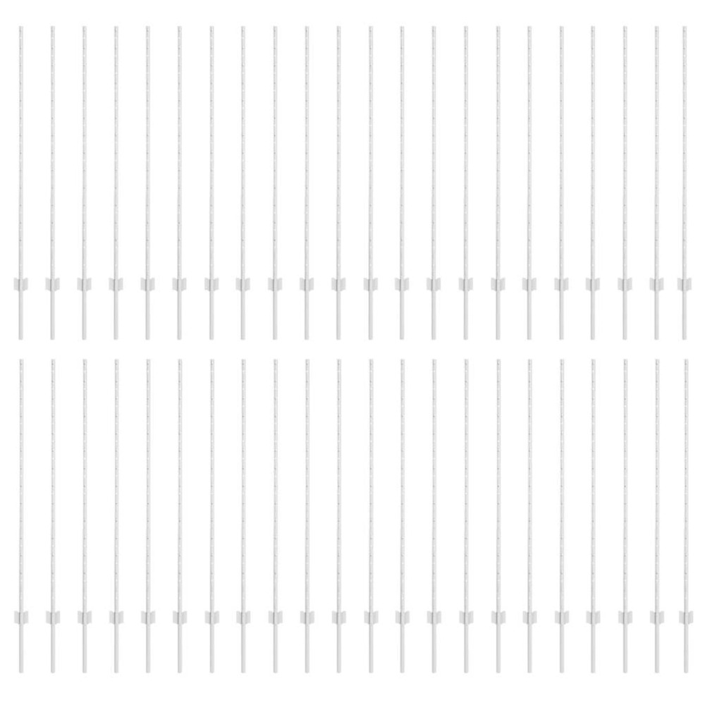 Poteau de clôture. 44 pcs argenté 180 cm acier