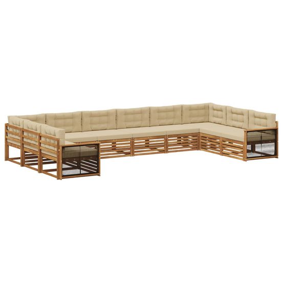 Ensembles de canapés 10 pc bois d'acacia massif