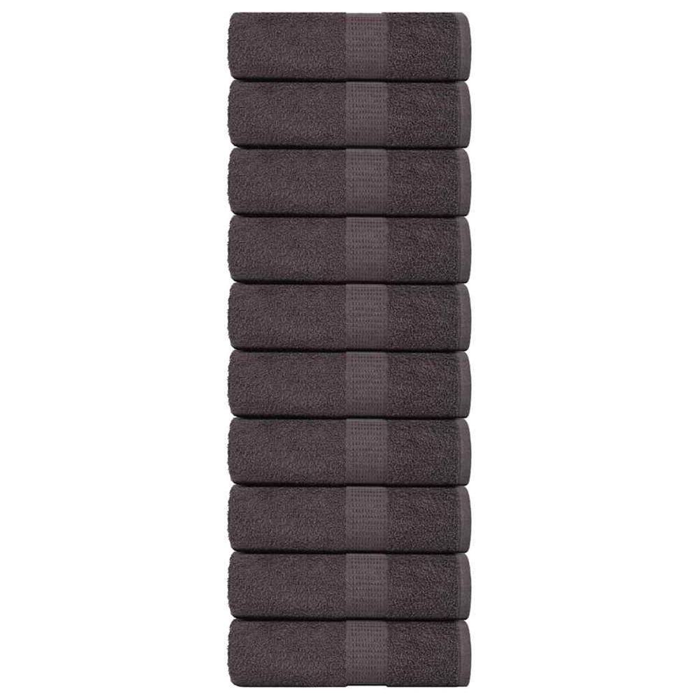 Gants de toilette frogn 10 pcs anthracite 15x21cm 360 g/m²