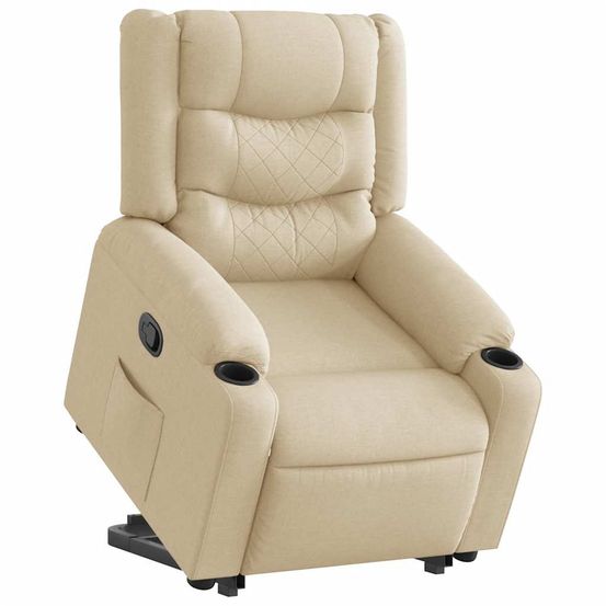 Fauteuil inclinable crème tissu