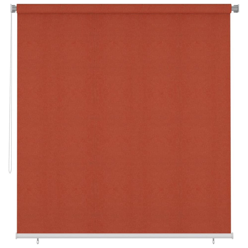 Store roulant d'extérieur 225 (l) x 230 (h) cm couleur terre cuite hdpe