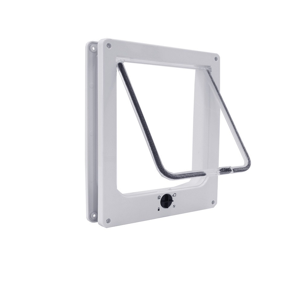 Chatière 25 x 29 x 5,5 cm - blanche - 4 positions de verrouillage