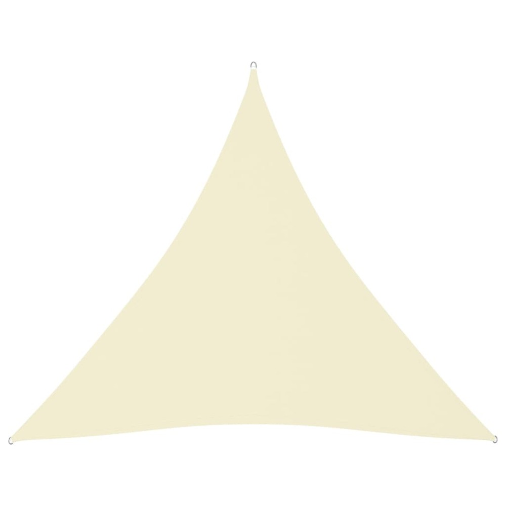 Voile toile d'ombrage parasol tissu oxford triangulaire 4,5 x 4,5 x 4,5 m crème