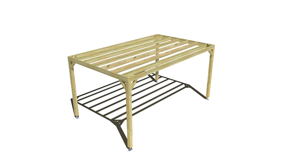 Pergola bois • 5m x 3m • indépendante • sens largeur • livraison comprise