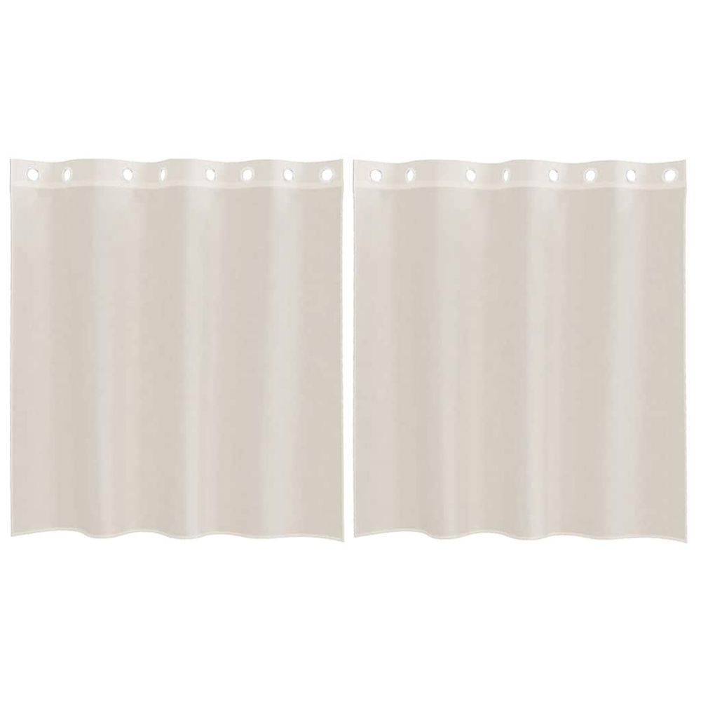 Rideaux en voile avec œillets 2 pcs crème 140x140 cm