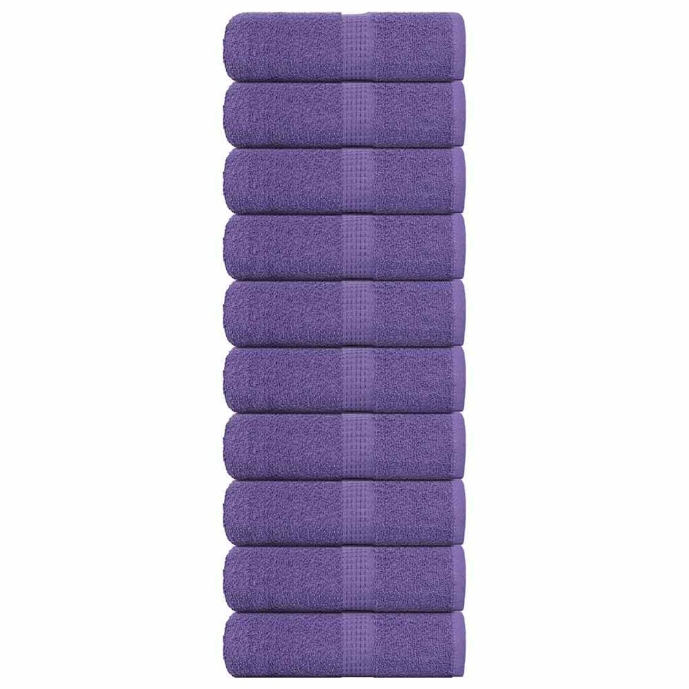 Serviettes d'invité frogn 10 pcs violet 30x50 cm 360 g/m²