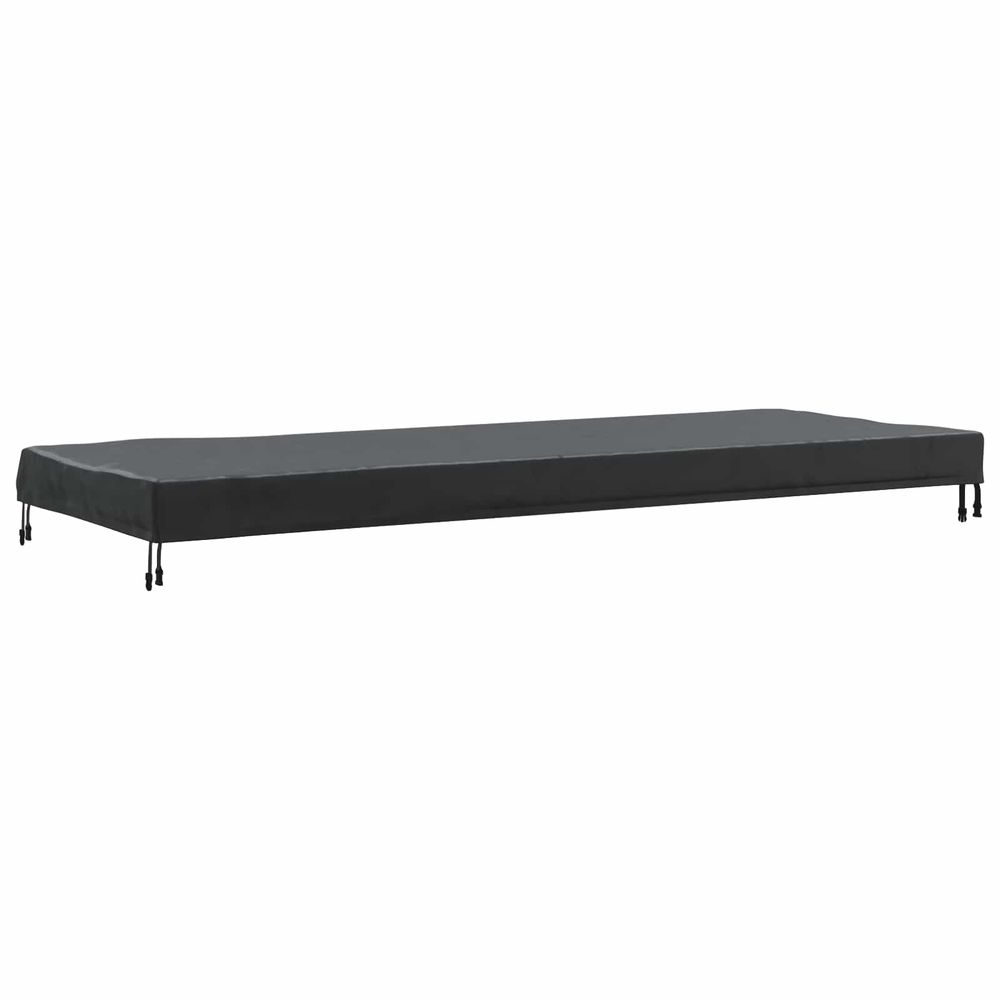 Housse de table 242 x 102 x 15 cm tissu rectangulaire noir