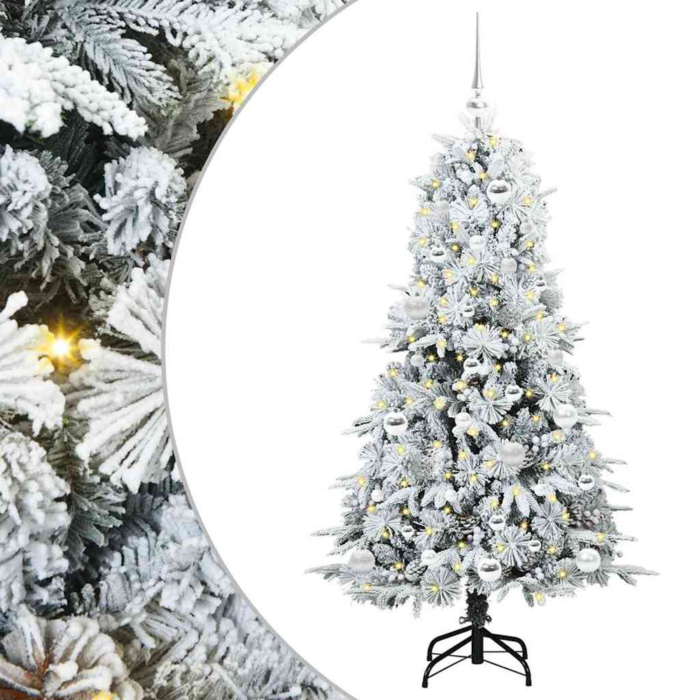 Sapin de noël artificiel à branches articulées blanc 150 cm