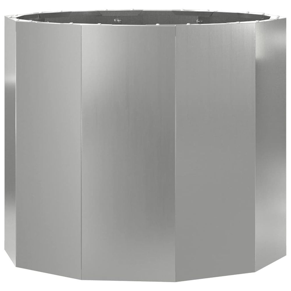 Jardinière argent 60 x 60 x 50 cm acier galvanisé