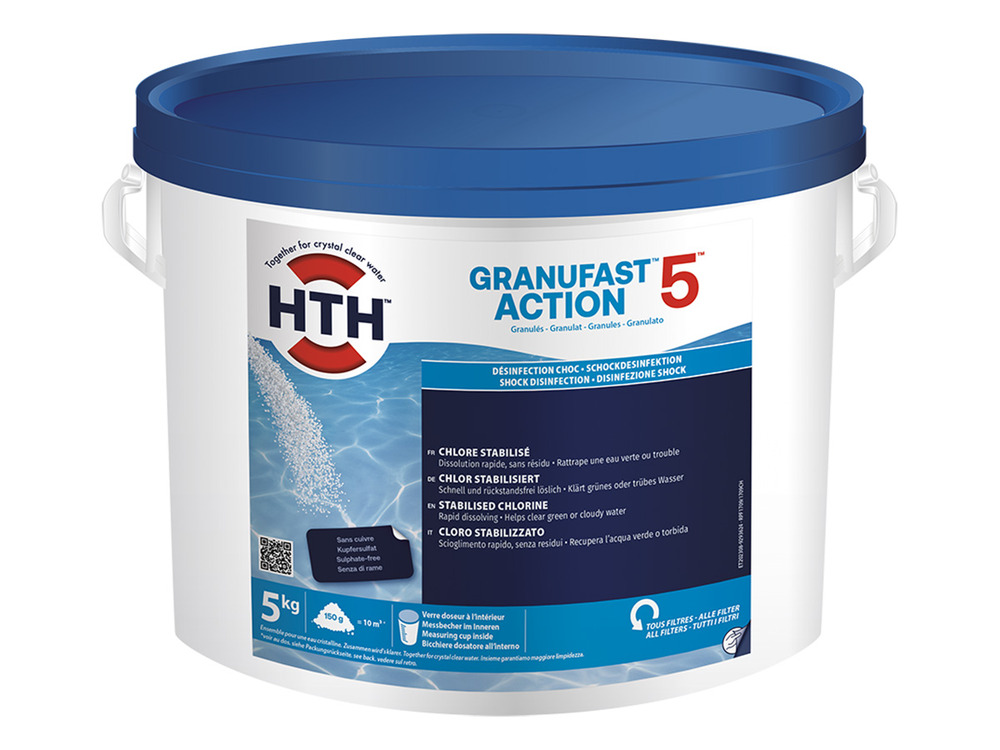 Chlore choc multifonction granufast 5 actions 5 kg