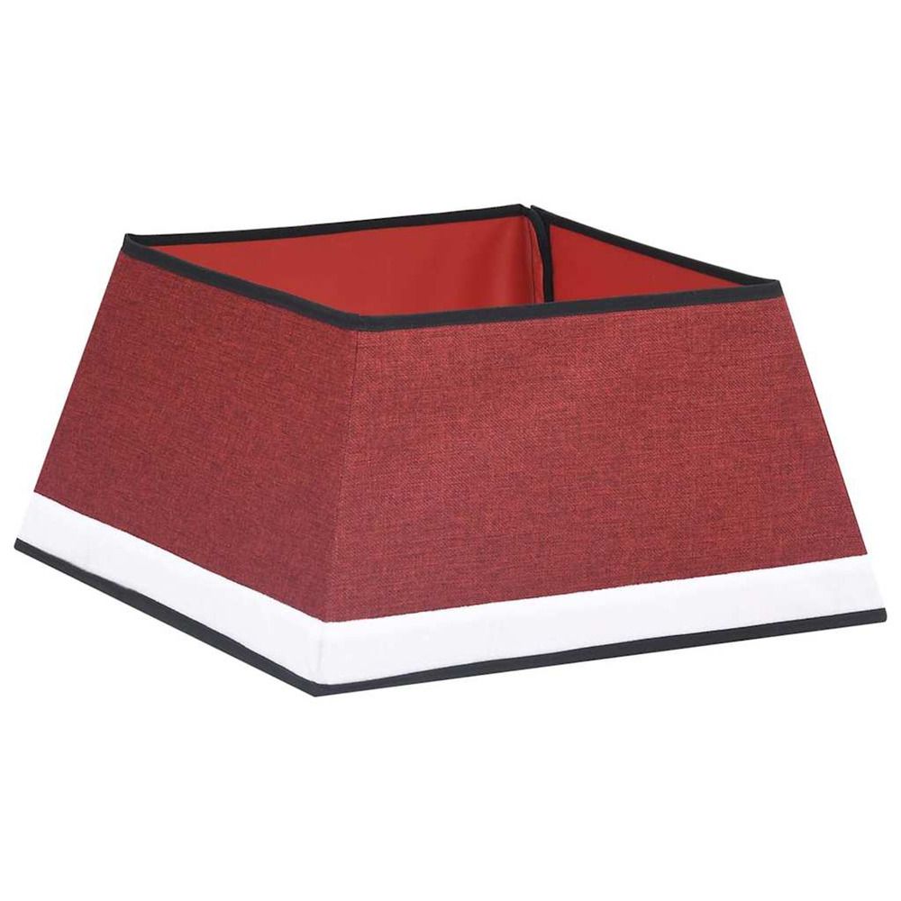 Jupe de sapin de noël rouge et blanc 48x48x25 cm
