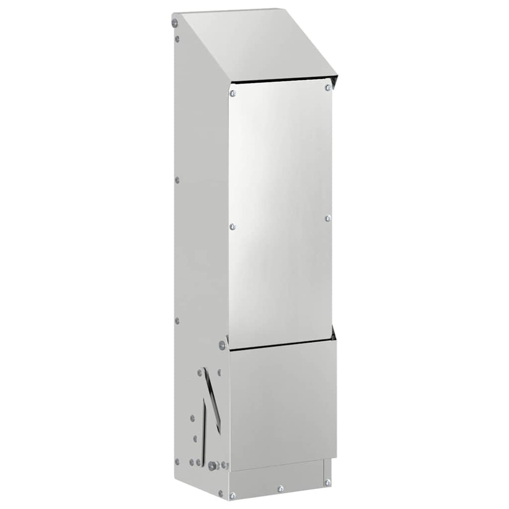 Mangeoire pour poules argent 13 x 12 x 51 cm acier galvanisé