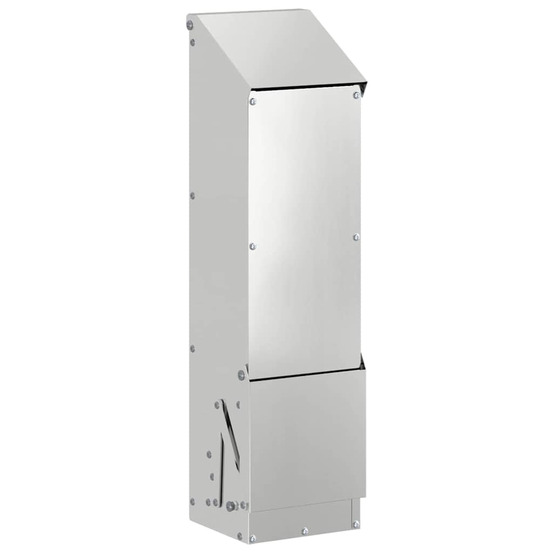 Mangeoire pour poules argent 13 x 12 x 51 cm acier galvanisé