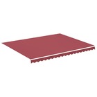Tissu de remplacement pour auvent bordeaux rouge 4,5x3,5 m