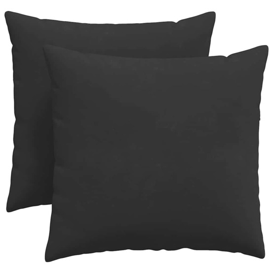 Coussins de canapé 2 pcs noir 45 x 45 cm tissu