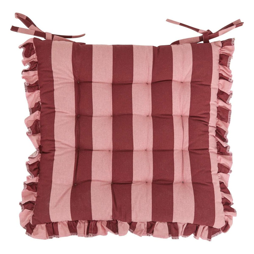 Galette de chaise cherry rouge carmin 38x38cm