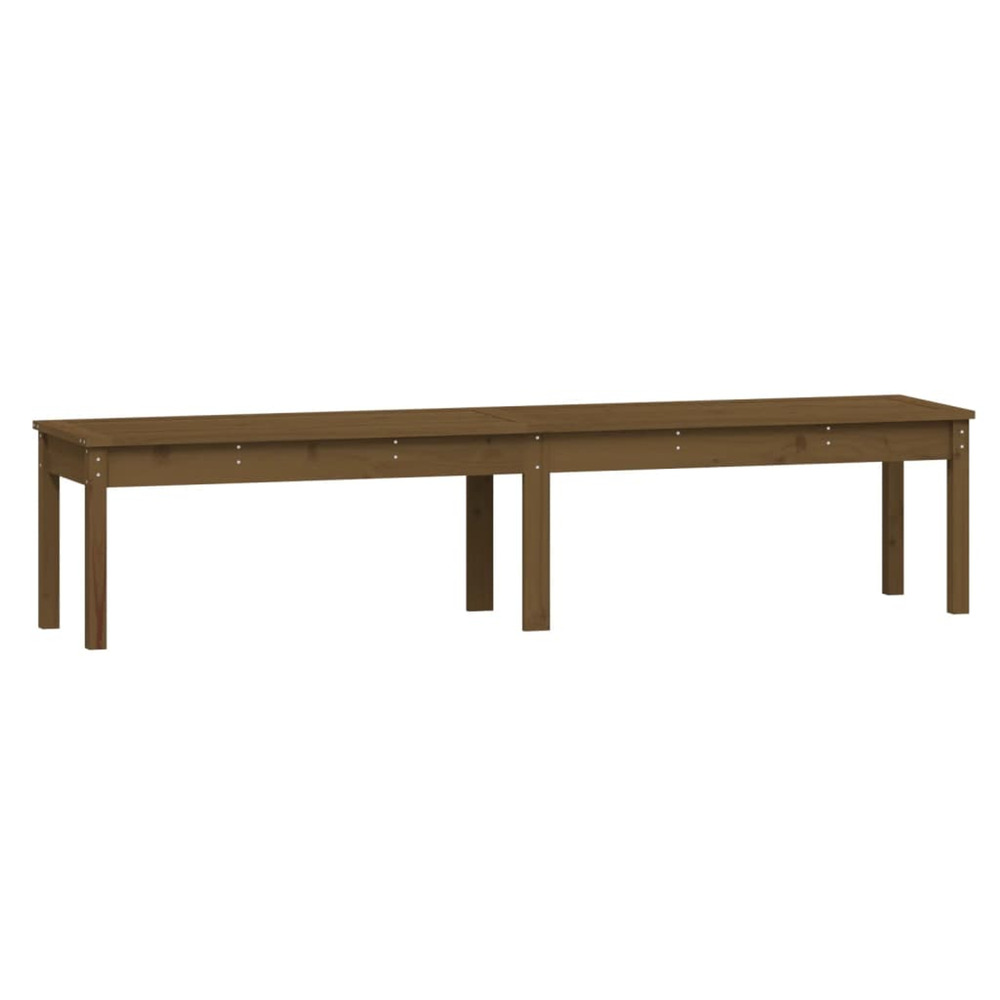 Banc de jardin à 2 places marron miel 203,5x44x45cm bois de pin