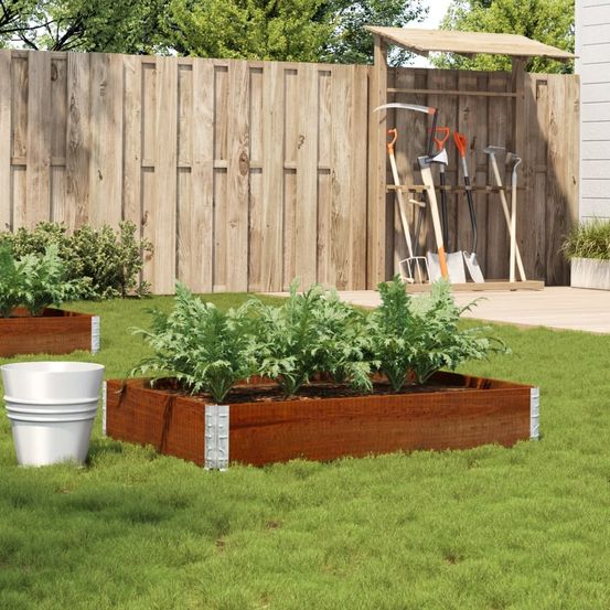 Bac potager en bois massif de pin pour jardin balcon pliable 120x80 cm marron