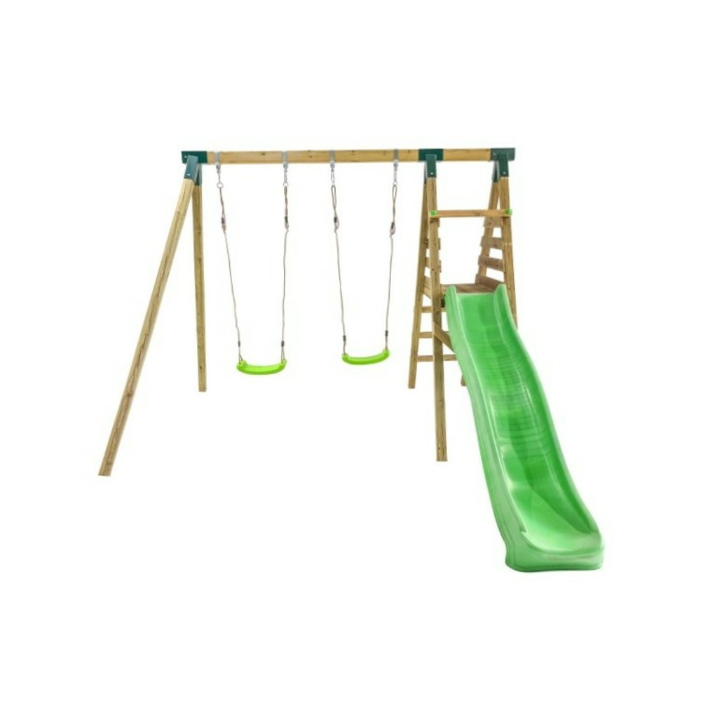 Aire de jeux masgames mauna loa l (bois carré) deux sièges plats