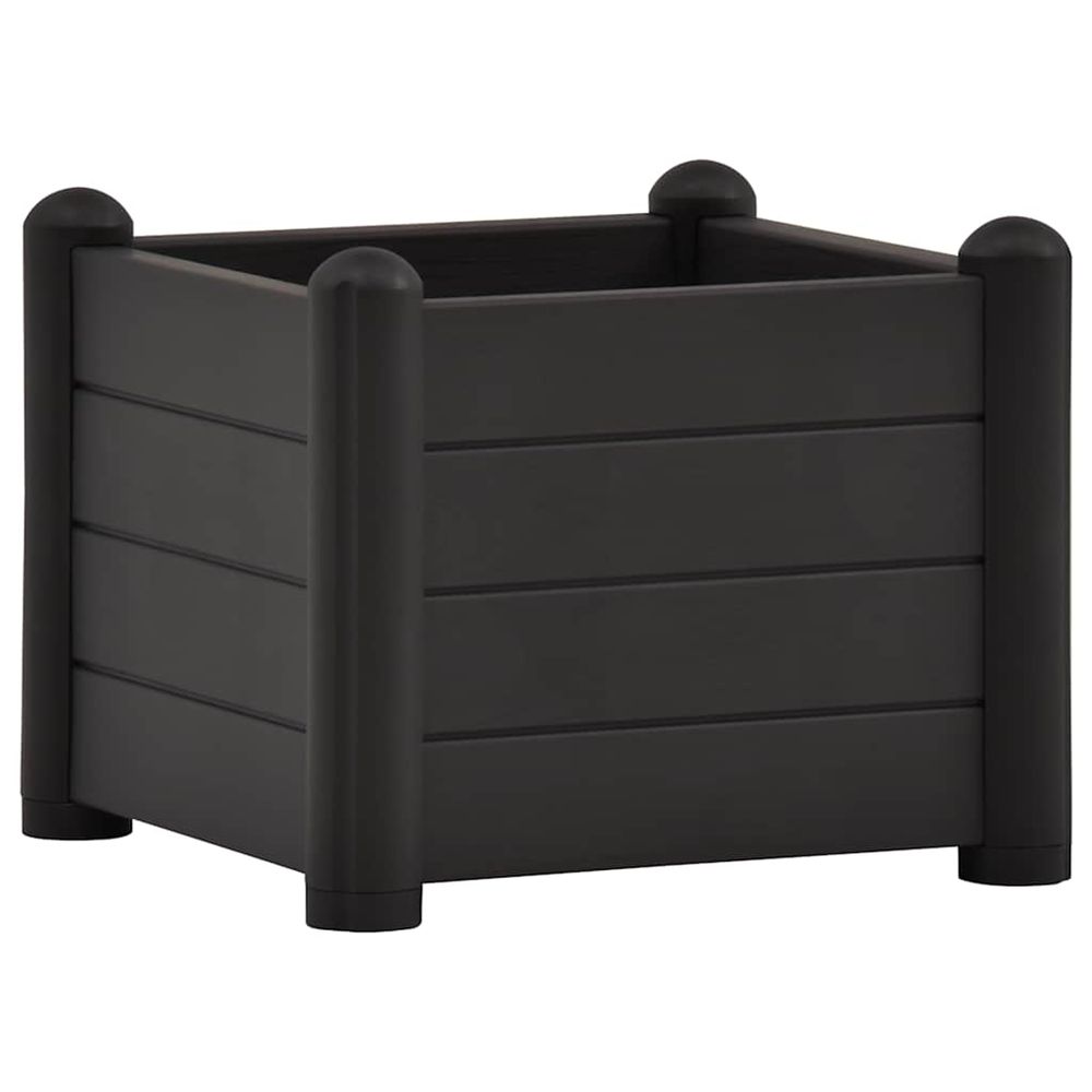 Lit surélevé de jardin pp anthracite 43x43x35 cm