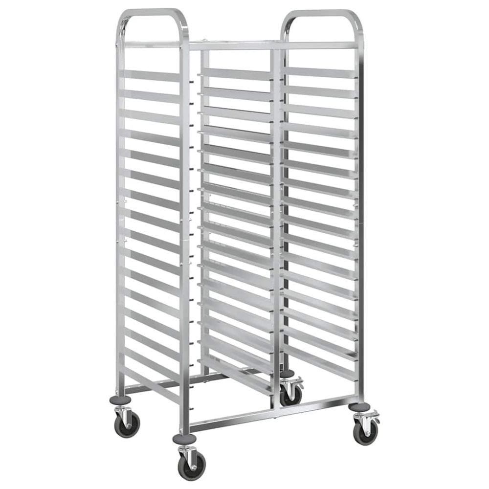 Chariot à plateaux 32 bacs gn 75x55x162,5 cm acier inoxydable