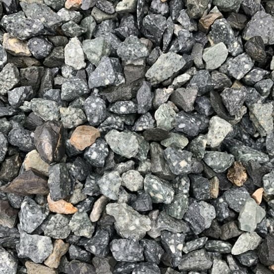 Sac de +/- 600 kg = 7,5m² gravier vert bleu concassé 10-14