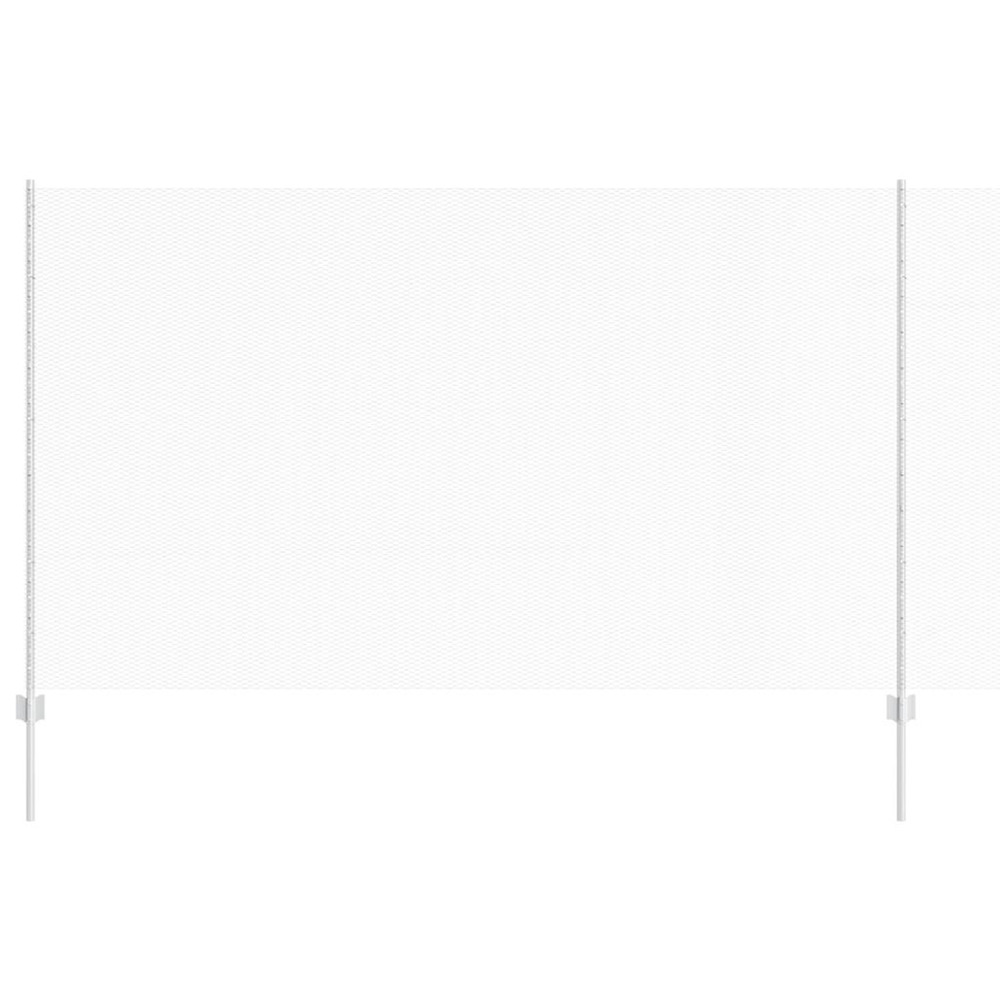 Clôture avec poteau argenté 1,4 x 25 m acier