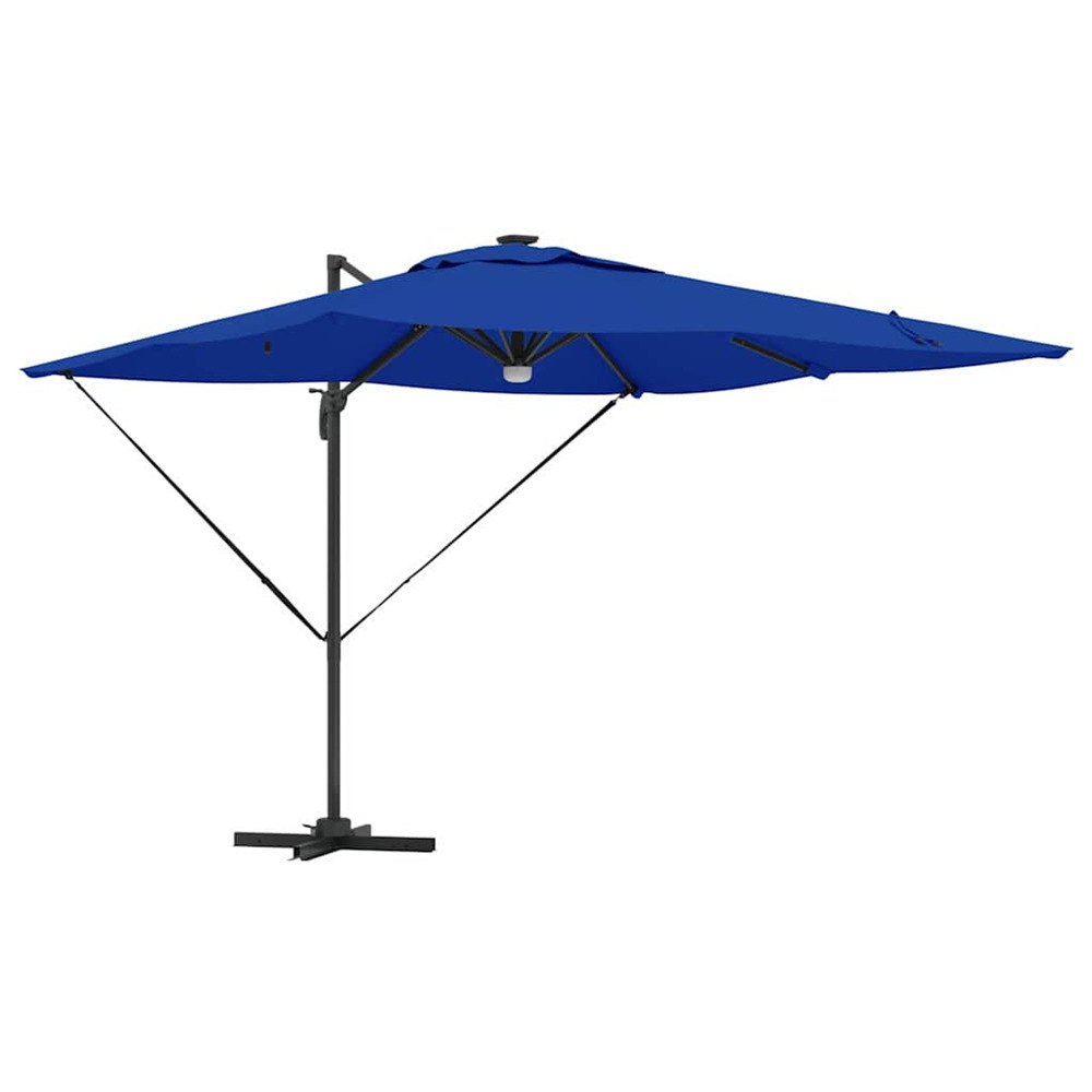 Parasol roma bleu 286 x 284 x 270 cm aluminium et polyester