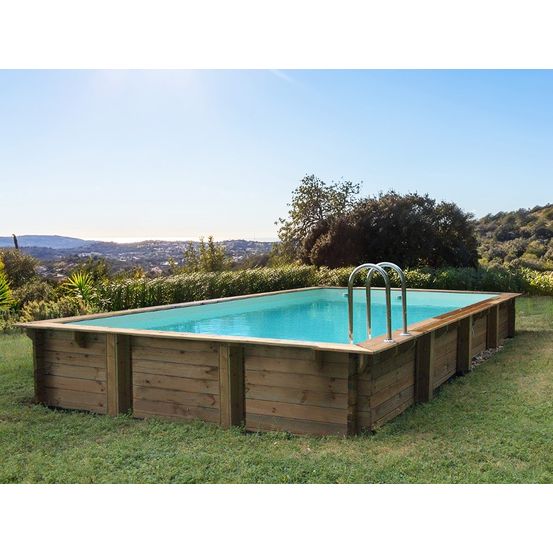 Piscine bois en kit rectangle Murano - 12.20 x 6.20 x 1.44 m